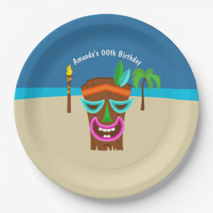 Assiettes En Carton Fête hawaïenne Luau pour enfants