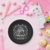 Assiettes En Carton Fête Holly Jolly Noël Chalkboard (Fête)