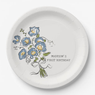 Assiettes En Carton Fête Jardin Whimsical Fluale brillant Anniversaire