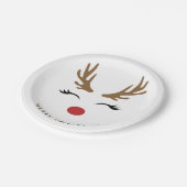 Assiettes En Carton Fête jetable des rennes de Noël (Angle)