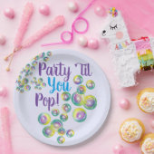 Assiettes En Carton Fête jusqu'à vous Pop souffler bulles Iridescente (Fête)