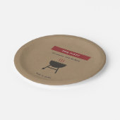 Assiettes En Carton Fête Kraft & Rustic BBQ Anniversaire (Angle)
