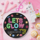 Assiettes En Carton Fête laser d'anniversaire de néon fou (Fête)