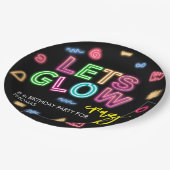 Assiettes En Carton Fête laser d'anniversaire de néon fou (Angle)