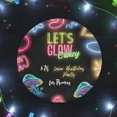 Assiettes En Carton Fête laser d'anniversaire de néon fou