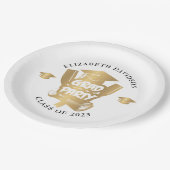 Assiettes En Carton Fête moderne en feuille d'or (Angle)