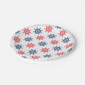 Assiettes En Carton Fête Nautique Rouge Bleu Bleu Fun (Angle)