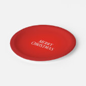 Assiettes En Carton Fête Noël rouge feu (Angle)