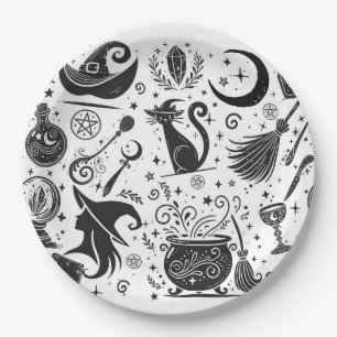 Assiettes En Carton Fête païenne de sorcière wiccane fantaisiste magiq