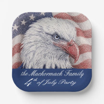 Fête patriotique du 4 juillet Aigle Rouge Blanc Bl
