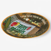 Assiettes En Carton Fête personnalisée du Stand de la Ferme de Campagn (Angle)