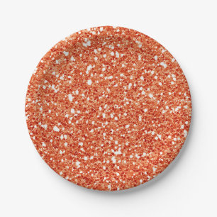 Assiettes En Carton Fête Personnalisée Paillettes Étincelantes Glamour