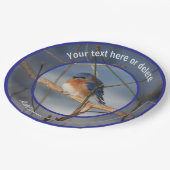 Assiettes En Carton Fête Personnalisée Winter Bluebird (Angle)