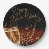 Assiettes En Carton Fête ! Plaques papier du Nouvel An (Devant)