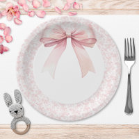 Fête Prénatale Fille Arc-en-Ciel Ruban Rose Toile