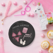 Assiettes En Carton Fête prénuptiale bohème chic au bord de la piscine (Fête)