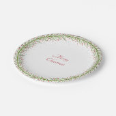 Assiettes En Carton Fête simple rouge et verte (Angle)