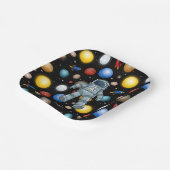 Assiettes En Carton Fête Spatiale (Angulaire)
