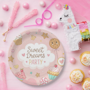 Assiettes En Carton Fête Sweet Dreams – Célébration de desserts pastel