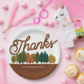 Assiettes En Carton Fête Thanksgiving Forêt d'automne personnalisée (Fête)