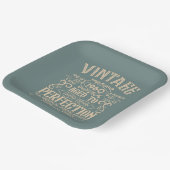 Assiettes En Carton Fête vintage d'anniversaire personnalisée (Angulaire)