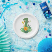 Assiettes En Carton Fête Wild One Jungle - Plaque d'anniversaire (Fête)