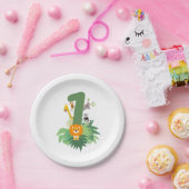 Assiettes En Carton Fête Wild One Jungle - Plaque d'anniversaire (Fête)