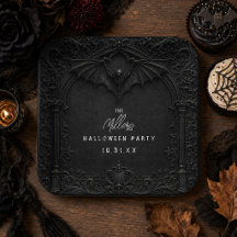 Fêtes de cocktails et de costumes noirs d'Hallowee