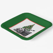 Assiettes En Carton fêtes de Noël regarder la fête Papier Plaque (Angulaire)