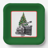 Assiettes En Carton fêtes de Noël regarder la fête Papier Plaque (Recto)
