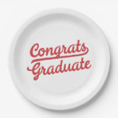 Assiettes En Carton Fêtes Diplômé Classique Sport Simple (Devant)