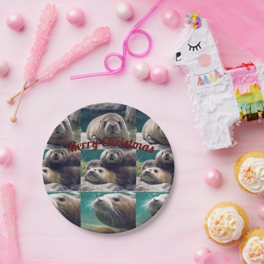 Assiettes En Carton Fêtes écologiques avec plaques Walrus (Fête)