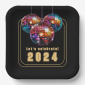 Assiettes En Carton Fêtons 2024 (Recto)