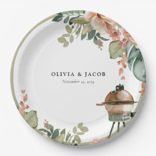 Assiettes En Carton Fêtons avec BBQ Couples Douche