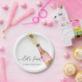 Assiettes En Carton Fêtons la Mariée Rose (Fête)