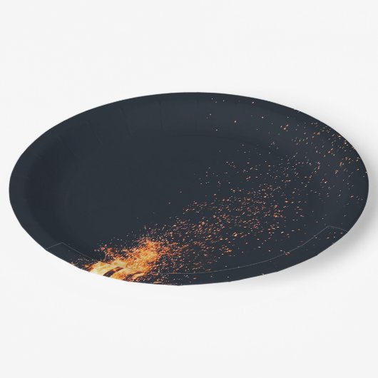 Assiettes En Carton feu (Angle)