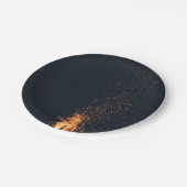 Assiettes En Carton feu (Angle)