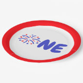 Assiettes En Carton Feu d'artifice 1er anniversaire (Angle)