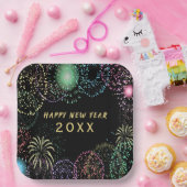 Assiettes En Carton Feu d'artifice du Nouvel An (Fête)