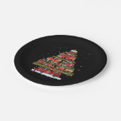 Assiettes En Carton Feu de camion feux Pompier Camion d'incendie Noël (Angle)