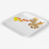 Assiettes En Carton feu de dragon dans conte de fées, joyeux anniversa (Angulaire)