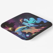 Assiettes En Carton Feu de dragon enchanté (Angulaire)