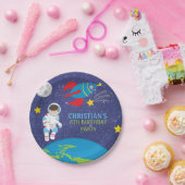 Assiettes En Carton Feu de l'astronaute spatiale Anniversaire (Fête)