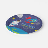 Assiettes En Carton Feu de l'astronaute spatiale Anniversaire (Angle)