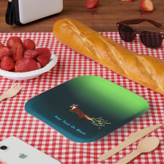 Assiettes En Carton Feu de renard - Lumières du Nord (Pique-nique)