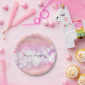 Assiettes En Carton Feu d'éclat de la pêche flamme fête d'anniversaire (Fête)