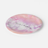 Assiettes En Carton Feu d'éclat de la pêche flamme fête d'anniversaire (Angle)