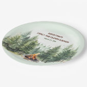 Assiettes En Carton Feu vert de la forêt de la Réunion familiale (Angle)