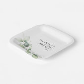 Assiettes En Carton Feuillage d'eucalyptus décoration de Baby Shower d (Angulaire)