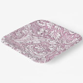 Assiettes En Carton Feuillage orné rose rose (Angulaire)